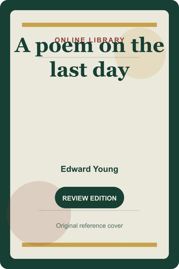Original Online Library reference cover for A poem on the last day