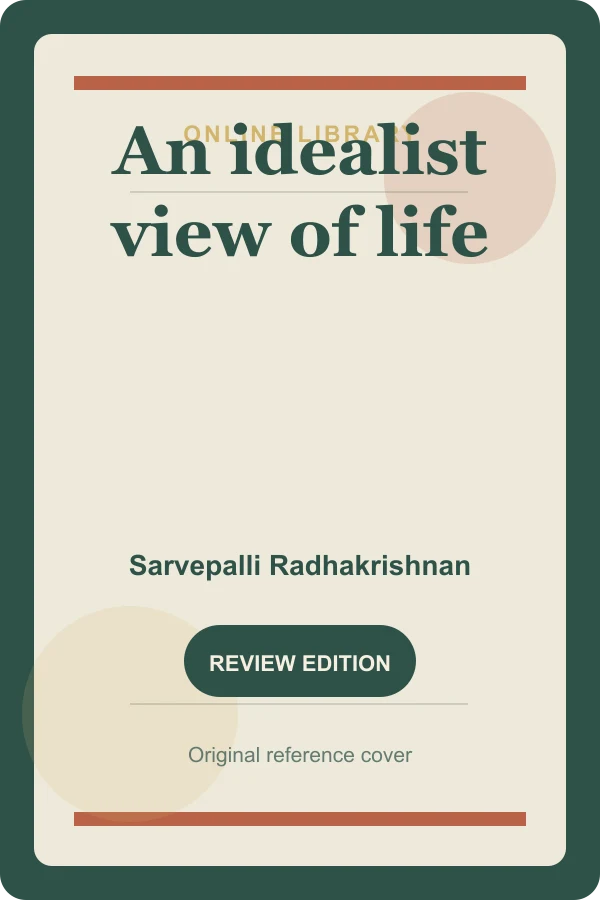Original UtoRead.Com reference cover for An idealist view of life