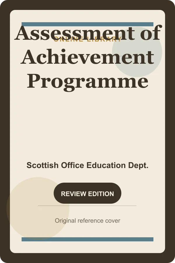 Original UtoRead.Com reference cover for Assessment of Achievement Programme