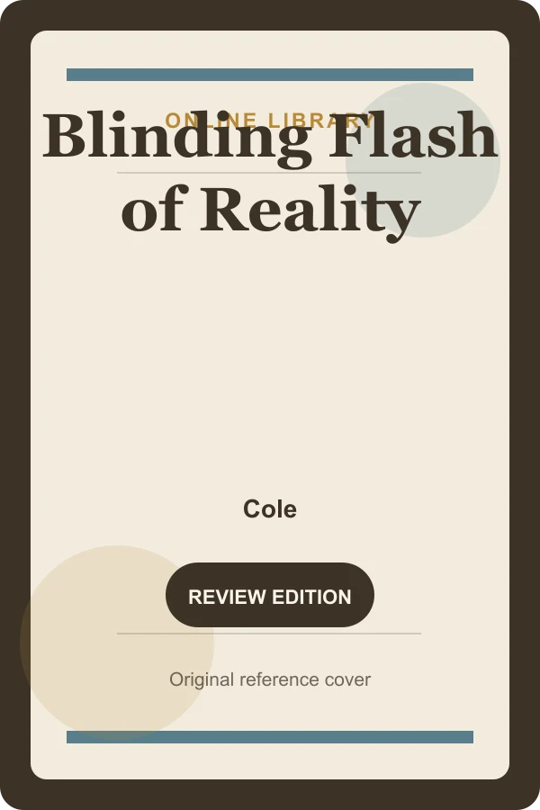 Original Online Library reference cover for Blinding Flash of Reality