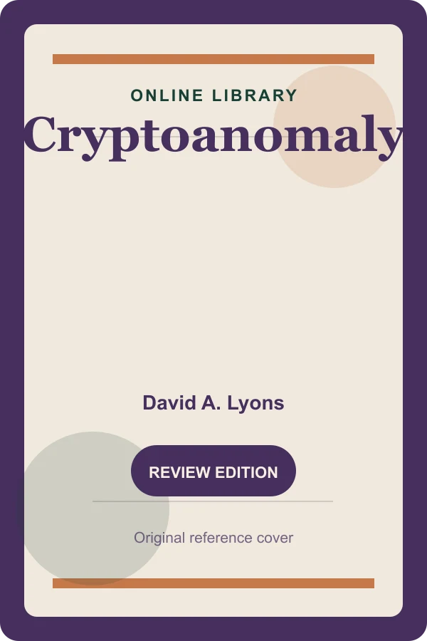 Original Online Library reference cover for Cryptoanomaly