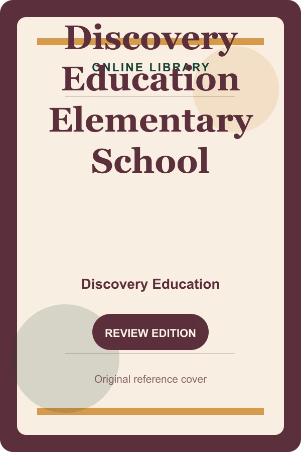 Original Online Library reference cover for Discovery Education Elementary School Science Techbook, National