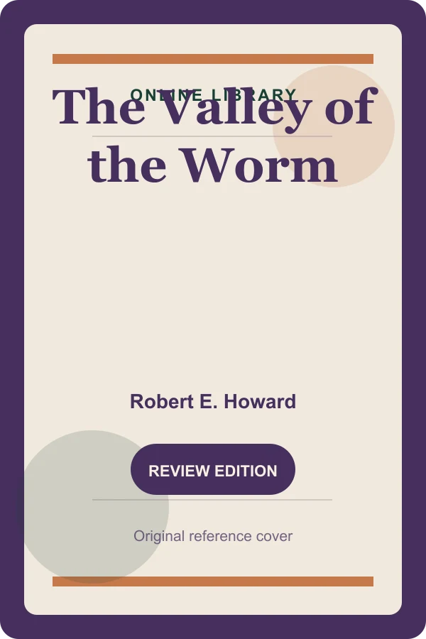 Original UtoRead.Com reference cover for The Valley of the Worm