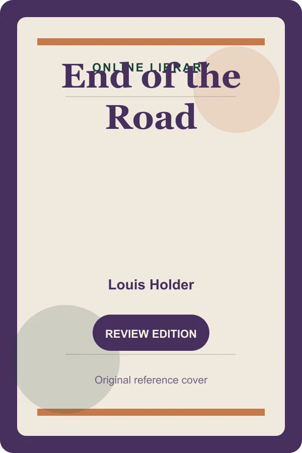 Original UtoRead.Com reference cover for End of the Road