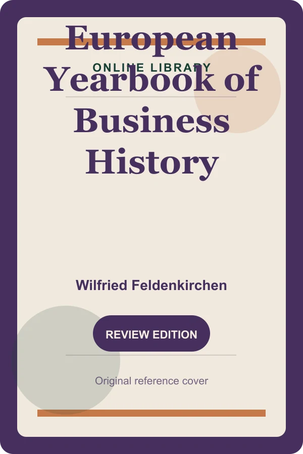 Original Online Library reference cover for European Yearbook of Business History