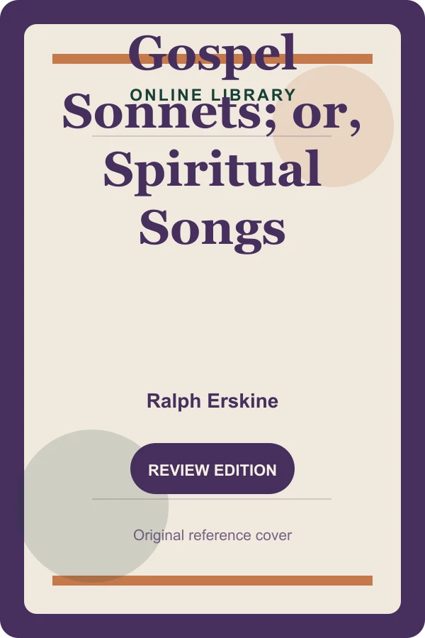 Original UtoRead.Com reference cover for Gospel Sonnets; or, Spiritual Songs