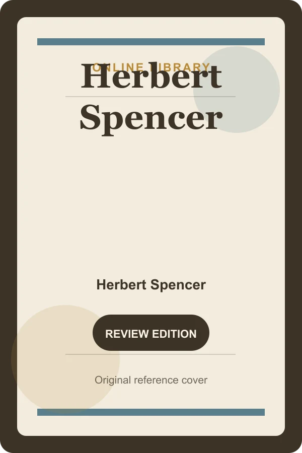 Original Online Library reference cover for Herbert Spencer