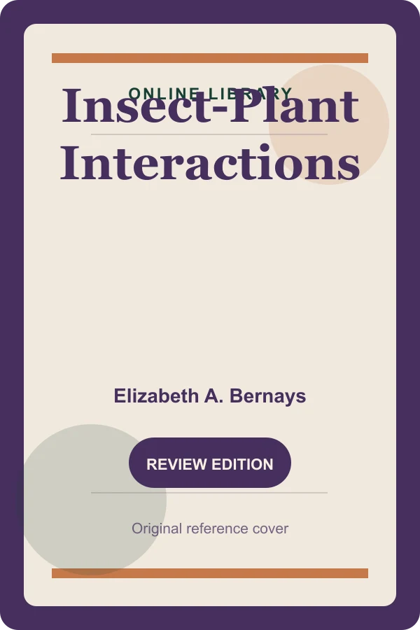 Original Online Library reference cover for Insect-Plant Interactions
