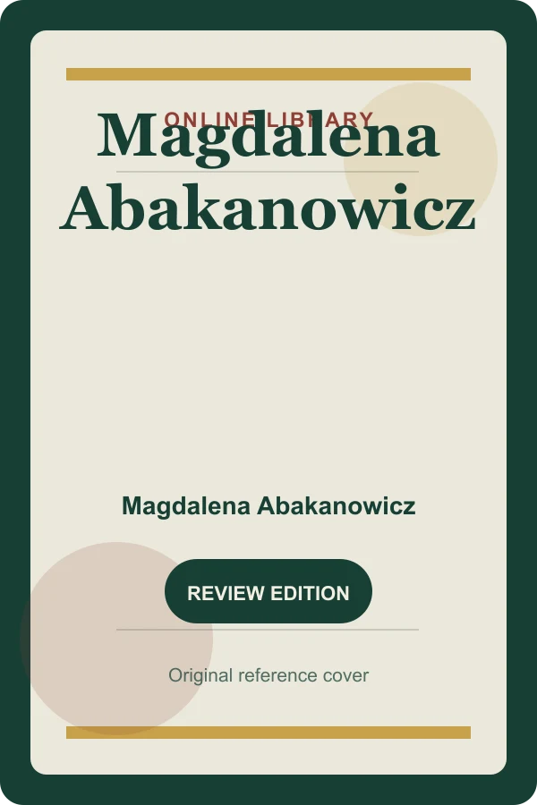 Original UtoRead.Com reference cover for Magdalena Abakanowicz