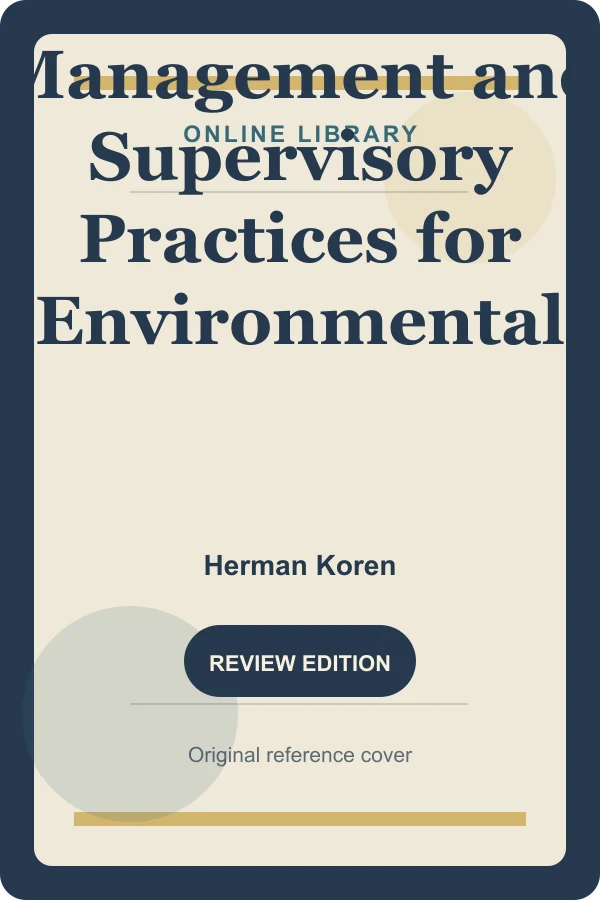 Original Online Library reference cover for Management and Supervisory Practices for Environmental Professionals