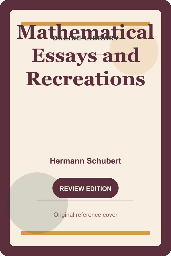 Original Online Library reference cover for Mathematical Essays and Recreations