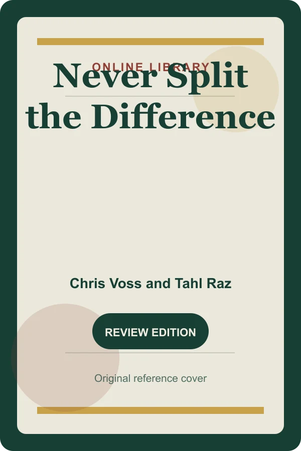 Original Online Library reference cover for Never Split the Difference