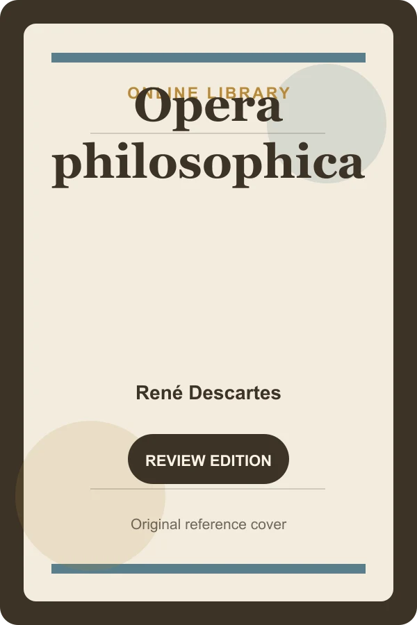 Original Online Library reference cover for Opera philosophica