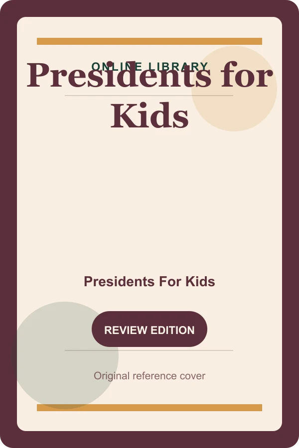 Original Online Library reference cover for Presidents for Kids