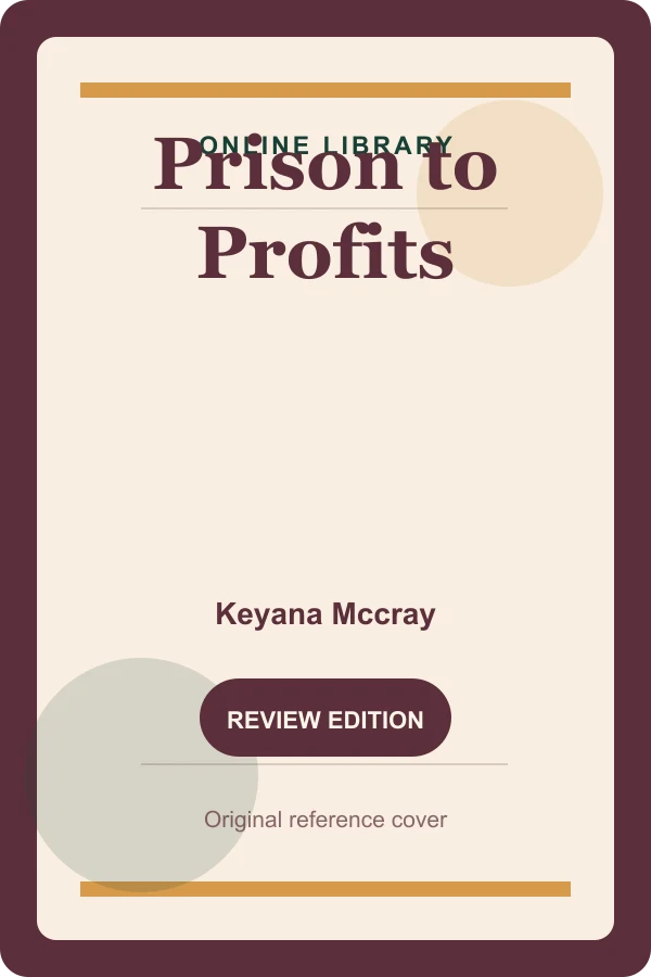 Original UtoRead.Com reference cover for Prison to Profits