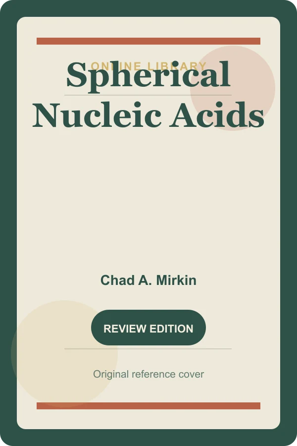 Original Online Library reference cover for Spherical Nucleic Acids