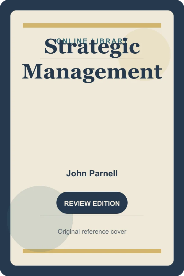 Original Online Library reference cover for Strategic Management