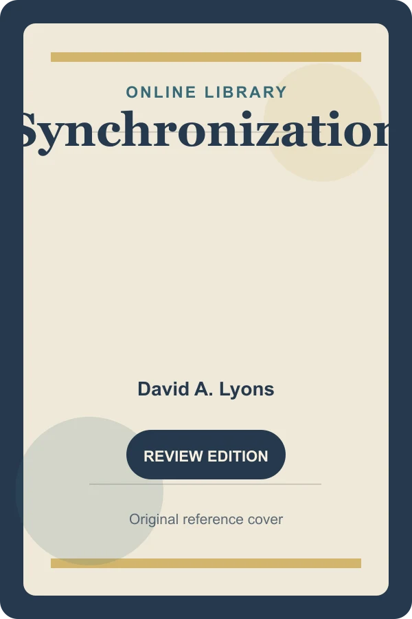 Original Online Library reference cover for Synchronization
