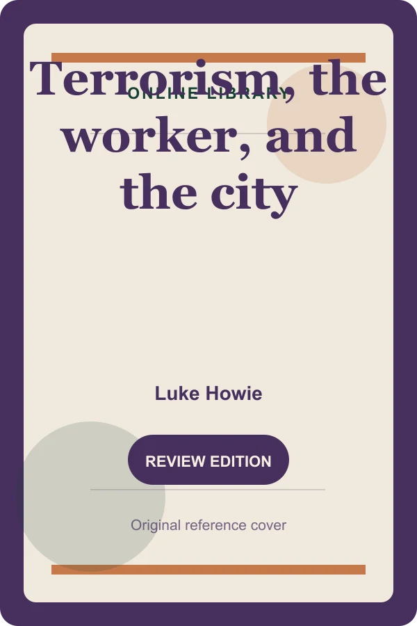 Original UtoRead.Com reference cover for Terrorism, the worker, and the city