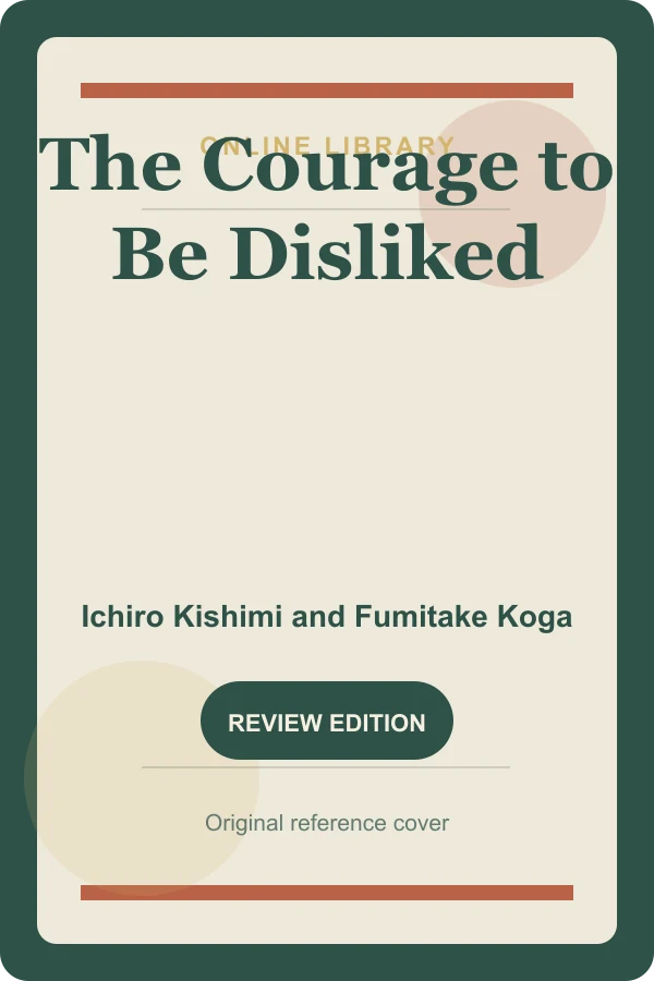 Original Online Library reference cover for The Courage to Be Disliked