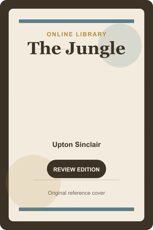 Original Online Library reference cover for The Jungle
