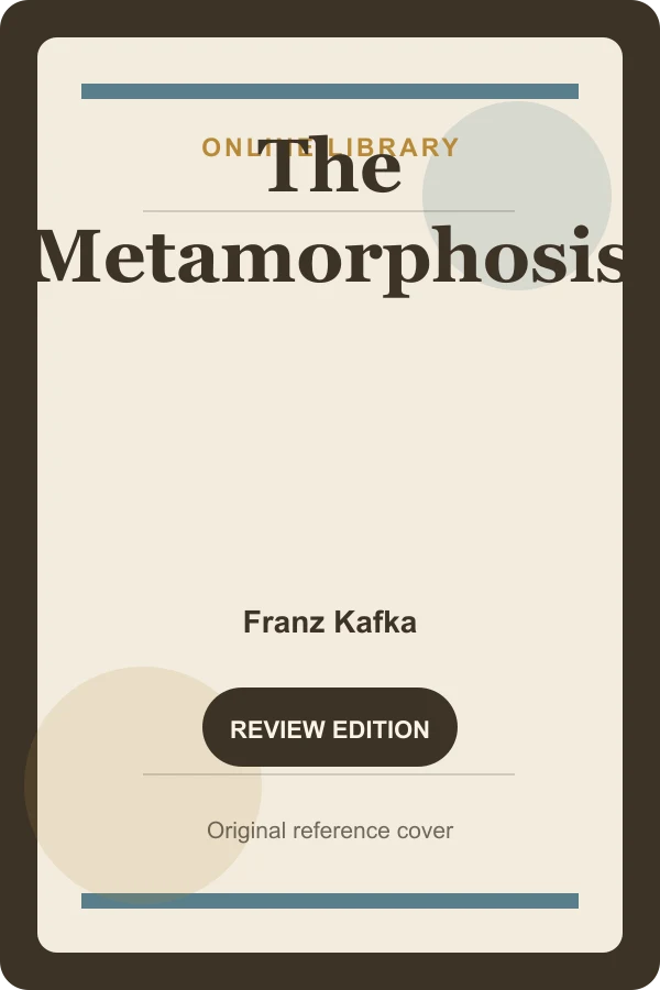 Original Online Library reference cover for The Metamorphosis