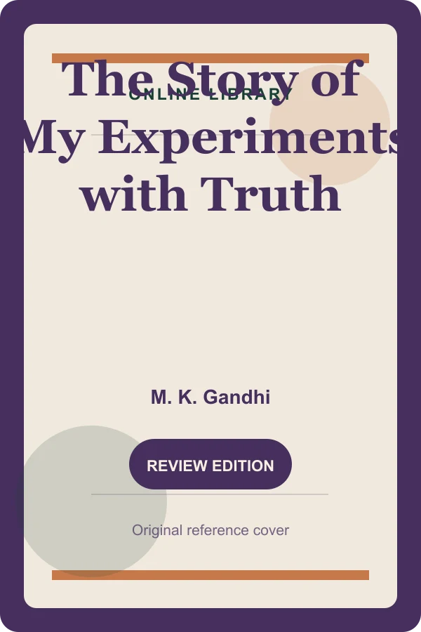 Original Online Library reference cover for The Story of My Experiments with Truth