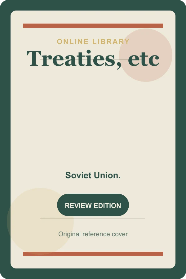 Original Online Library reference cover for Treaties, etc