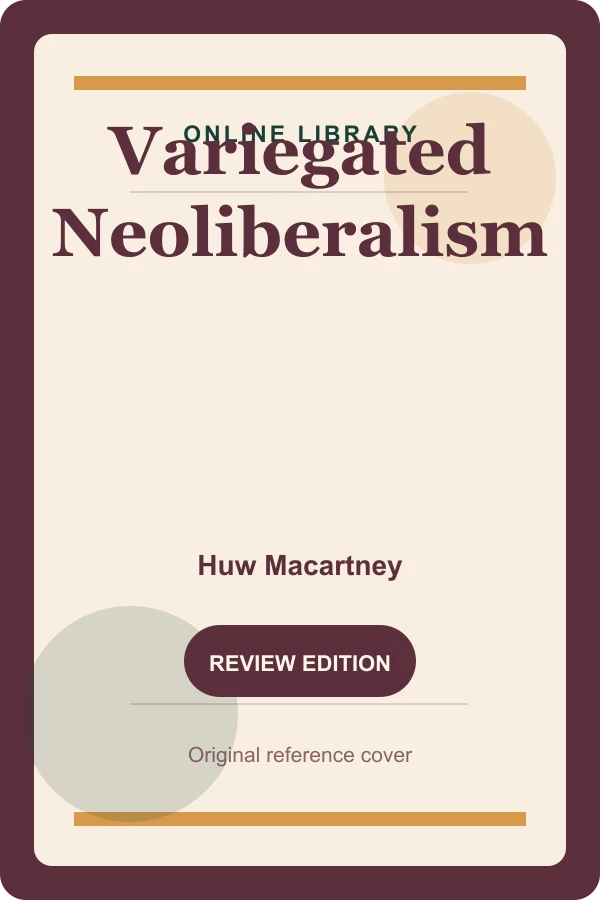 Original UtoRead.Com reference cover for Variegated Neoliberalism