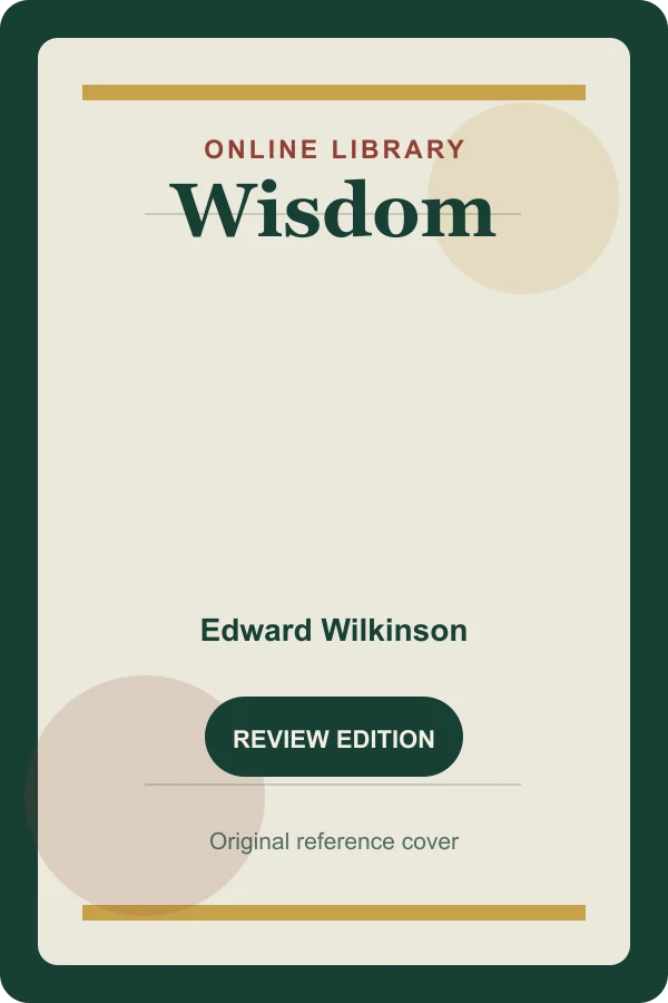 Original Online Library reference cover for Wisdom